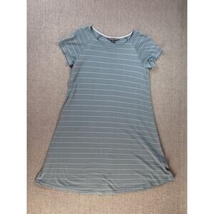 Free Fly Apparel Dockside Striped T-Shirt Dress Bamboo Casual Leisure Small